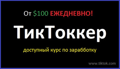 Ежедневный заработок в интернете с тиктока от $100 Топовый курс!